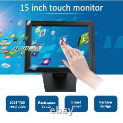 15/17 LCD Touch Screen Monitor VGA POS Cash Register System Retail Restaurant