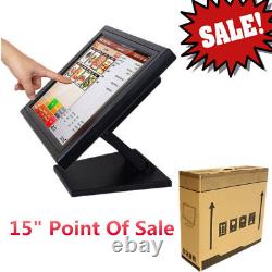 15 Inch Touch Screen Mointor Retail POS VGA Cash Register System Display USB