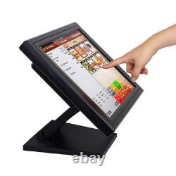 15 LCD Touch Screen Monitor POS Touchscreen VGA USB for Restaurant Bar Retail