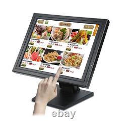 15 Touch Screen Monitor LCD VGA POS Display TouchScreen Kiosk Restaurant Retail