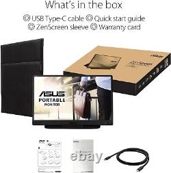 ASUS ZenScreen Portable Monitor 15.6 1080P FHD Monitor MB166C IPS USB-C /ONU