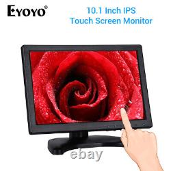 Eyoyo 10.1in IPS Touch Screen LCD Monitor 1280x800 Resolution Display for PC TV