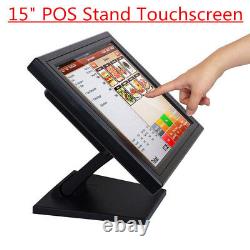 For Retail Kiosk Restaurant TFT VGA USB POS Monitor 15 LCD Touch Screen Monitor