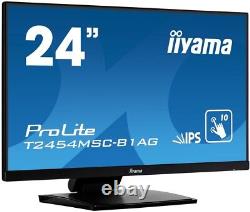 Iiyama ProLite T2454MSC-B1AG 24 P-CAP 10pt touch screen featuring IPS panel tec